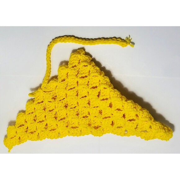 Handmade Yellow Crochet Doll Shawl – Boho Cottagecore Wrap for 18" Dolls Gift - Picture 7 of 10